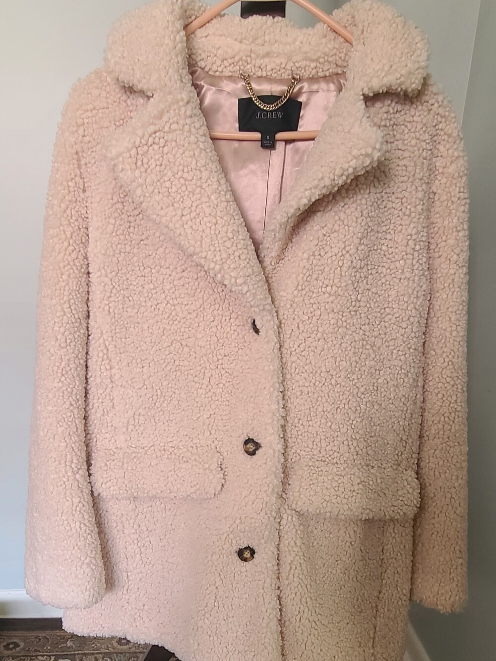 J.Crew Cream Teddy Jacket in Soft Sherpa NWOT Size SMALL